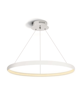 White 19W LED Pendant , IP20 suitable for residential and commercial application .