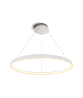 White 40W LED Pendant , IP20 suitable for residential and commercial application .