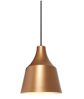 Copper 20W E27 pendant with shade.