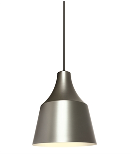 Metal Grey 20W E27 pendant with shade.