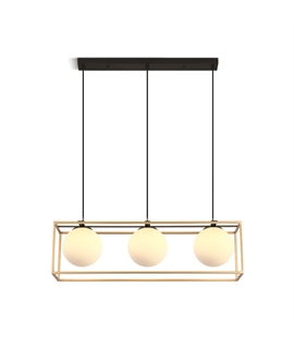 Brass Classic suspended Decorative 3xE14 lamps fitting.
