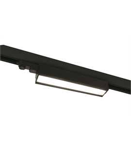 Black 40W COB linear track light spot +-45� adjustable, ideal for
shops and showrooms.