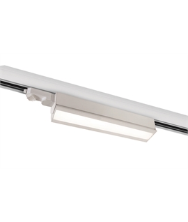 White 40W COB linear track light spot +-45� adjustable, ideal for
shops and showrooms.