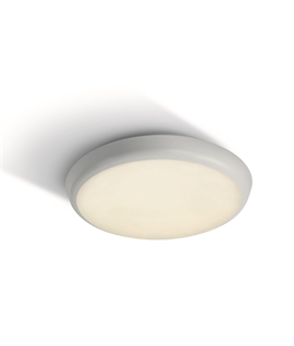 White 12W Emergency LED plafo light, IP54, ideal for both indoor and outdoor
installation.