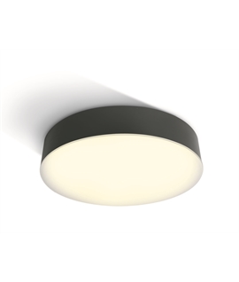 Anthracite 21W LED slim plafo, IP65, ideal for both indoor and outdoor
installation.