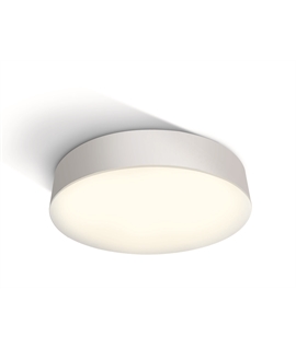 White 21W LED slim plafo, IP65, ideal for both indoor and outdoor
installation.