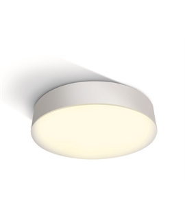 White 21W LED slim plafo, IP65, ideal for both indoor and outdoor
installation.