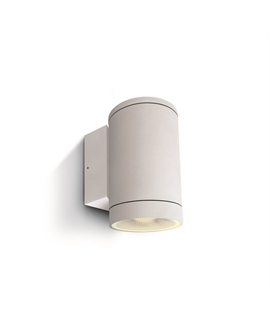 White PAR30, E27 Wall outdoor cylinder, IP65.