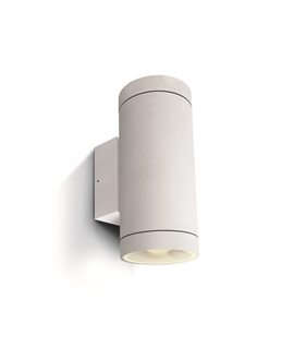 White 2xPAR30, E27 Wall outdoor cylinder, IP65.