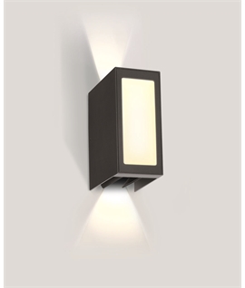 Anthracite 9W LED Outdoor Wall light with adjustable beam, IP54.