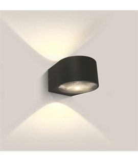 Anthracite 2x6W LED Wall and Ceiling Dark light.