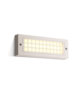 White 6W Wall light, IP65.