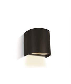 Black 6W mains GU10 wall mounted decorative light.