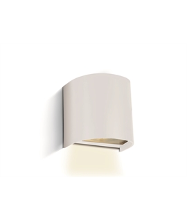 White 6W mains GU10 wall mounted decorative light.