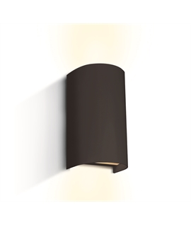 Anthracite 2x6W mains GU10 wall mounted decorative light.