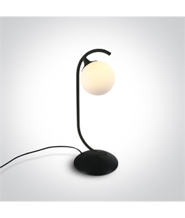 Black 9W G9 Decorative table lamp with EU Schuko plug.