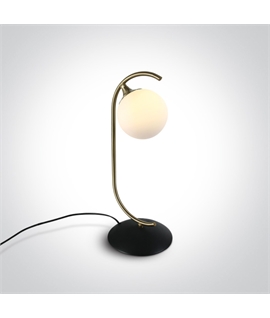 Brushed Brass 9W G9 Decorative table lamp with EU Schuko plug.