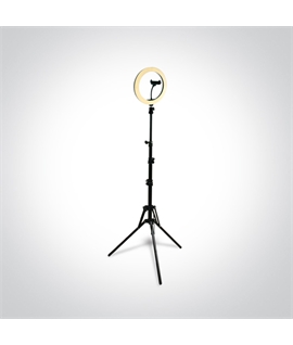 Black Dimmable, CCT adjustable ring light with phone/camera bracket, ideal for make up and tik tok video, IP20.