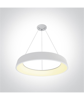 White CCT Variable 42W LED Pendant, IP20 suitable for residential and commercial application.