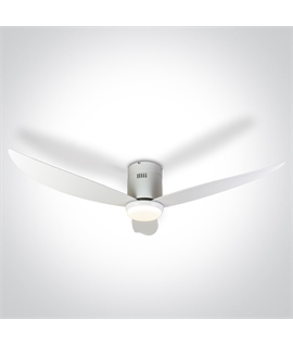 White Ceiling mounted fan complete with white ABS blades.