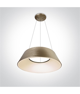 Brushed Gold 60W LED Pendant , IP20 suitable for residential and commercial application .