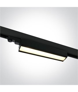 Black 40W COB linear track light spot +-45� adjustable, ideal for
shops and showrooms.