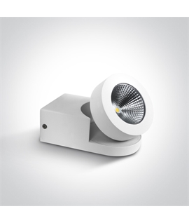 White 10W COB Moving head spot suitable for wall and ceiling installation, IP20 .