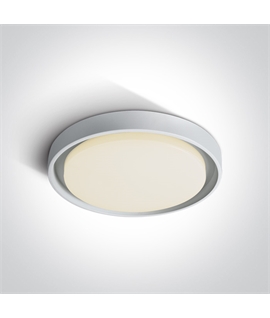 White 30W LED slim plafo, IP54, ideal for both indoor and outdoor
installation.