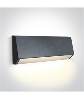 Anthracite 4W LED wall light, IP65, ideal for both indoor and outdoor
installation.