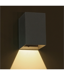 Anthracite 3W LED wall light, IP54, ideal for both indoor and outdoor
installation.