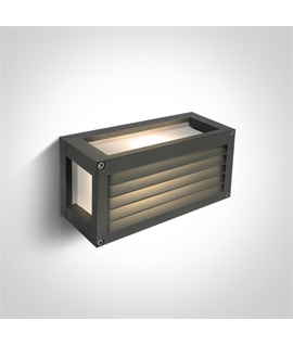Anthracite E27 outdoor wall light ideal for residential illumination, IP54.