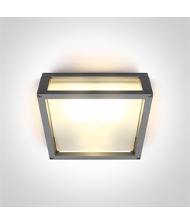 Grey 2x12w E27 outdoor wall light ideal for residential illumination, IP54.