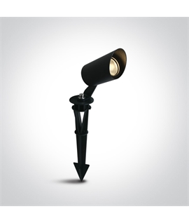 Black 3W 350mA outdoor LED spot, IP67, ideal for garden illumination.