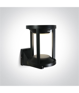 Black 2W Solar Wall Light with movement sensor and 3 modes of function.