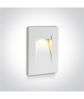 White 3,6W LED wall recessed light, IP65, ideal for both indoor
and outdoor installation.