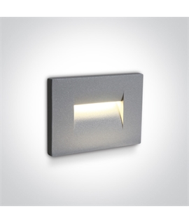 Grey 3,6W LED wall recessed light, IP65, ideal for both indoor
and outdoor installation.