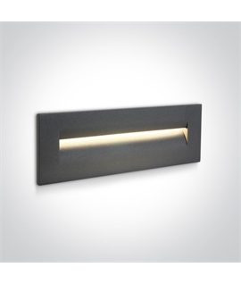 Anthracite 8,5W LED wall recessed light, IP65, ideal for both indoor
and outdoor installation.