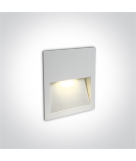 White 4W LED wall recessed light, IP65, ideal for both indoor
and outdoor installation.