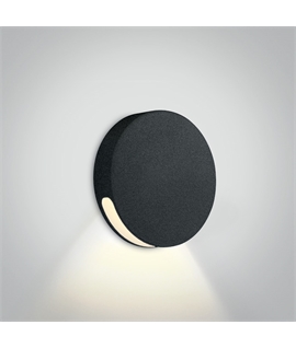 Black 2W 700mA LED wall recessed light, IP65, ideal for both indoor
and outdoor installation.
