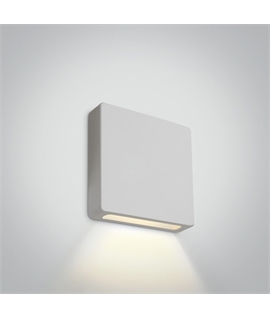 White 2W 700mA LED wall recessed light, IP65, ideal for both indoor
and outdoor installation.