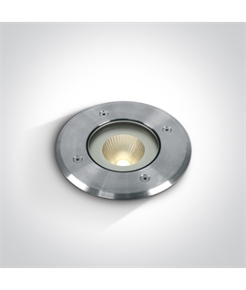 Stainless Steel 10W COB LED inground, IP67, stainless steel 316, for path illumination.