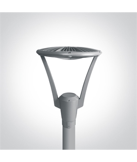 Grey LED outdoor light for poles 3m and higher.