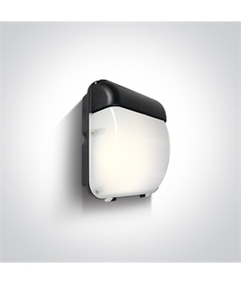 Black LED industrial wall light with COB.