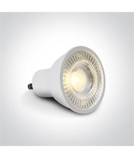 White MR16 COB LED GU10 6W 230V Triac dimmable emergency lamp.