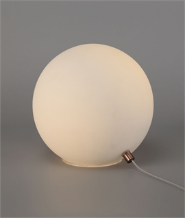 Stylish Globe Glass Table Lamp - Dia 20cm - 3 Options