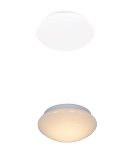 Compact Opal Globe LED Light for Bathroom Walls
