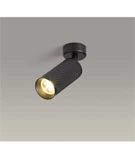 Piper Adjustable Surface Mounted Ceiling-Wall Spot Light, 1 x GU10, Sand Black