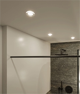 Opal Glass Recessed Bathroom Ceiling Light - IP65 Rated