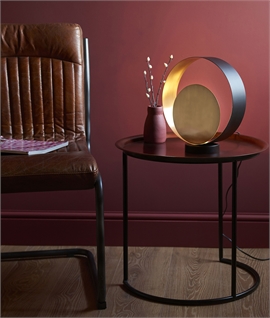 Contemporary Metal Hoop Table Lamp