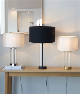 Clear Base Table Lamp - Touch Dimmable - 5 Options